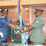 AIR CHIEF MARSHALL BADEH (RTD) HANDS OVER TO MAJOR GENERAL OLONISHAKIN