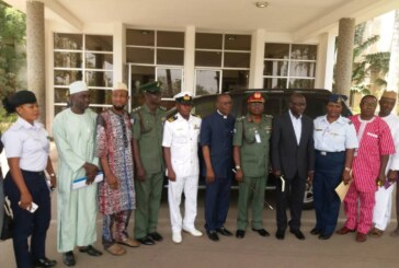 The Ag Director Defence Information Brig Gen John Agim on a familiarization visit to Radio Nigeria Abuja, today 14 Feb 2018