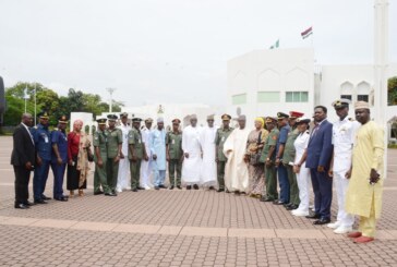 PRESIDENT BUHARI COMMENDS MILITARY ONSLAUGHT AGAINST INSURGENCY, LAUNCHES ARMED FORCES REMEMBRANCE EMBLEM