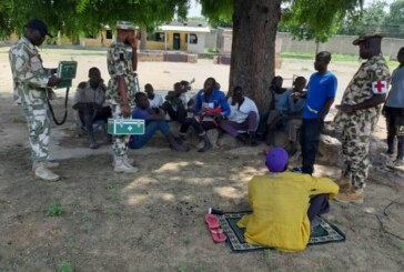 BOKO HARAM TERRORISTS AND FAMILY MEMBERS SURRENDER TO TROOPS OF 151 TASK FORCE BATTALION BANKI JUNCTION
