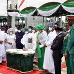 NIGERIA SIXTIETH INDEPENDENCE ANNIVERSARY: PRESIDENT MUHAMMADU BUHARI REVIEWS NATIONAL PARADE
