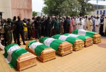 REMAINS OF LATE COAS, TEN OTHER PERSONNEL LAID TO REST