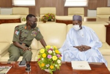 The Chief of Defence Staff (CDS), today 11 August 2021 received the Executive Governor of Gombe State on courtesy visit to Defence Headquarters, Abuja